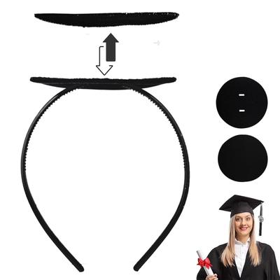 Graduation Cap Headband Adjustable Strap with Hook and Loop Fastener for Securing Graduation Hat On Head Comfortable Fit