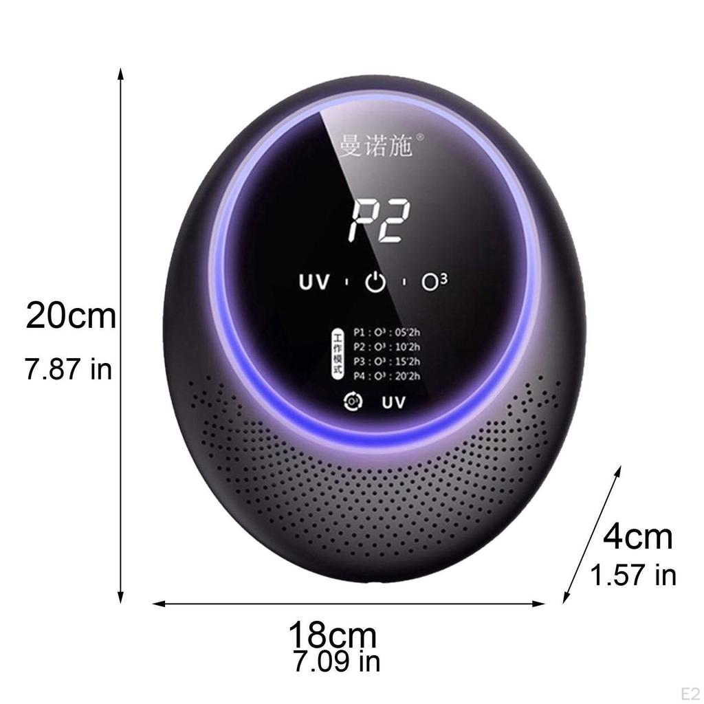 Air Purifier Sturdy Pet Odor Removal Purification for Car Office Travel Black