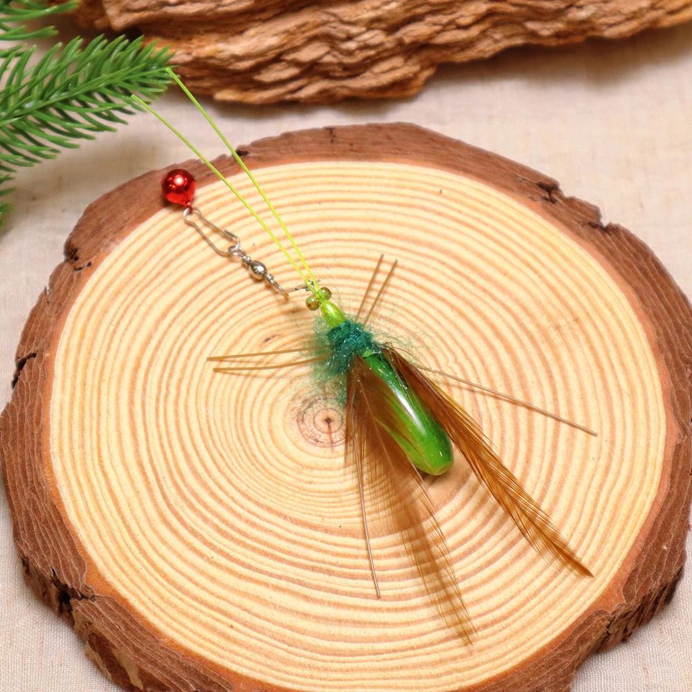 Simulation Mantis Bee Feather Replacement Accessories Funny Cat Stick Rod Teaser Pet Toy Plastic Wood