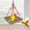 Hammock Parrot Swing Straw Rope Bird Perch Cage Hanging Toy for Parrot Lounger Chewable Accessories