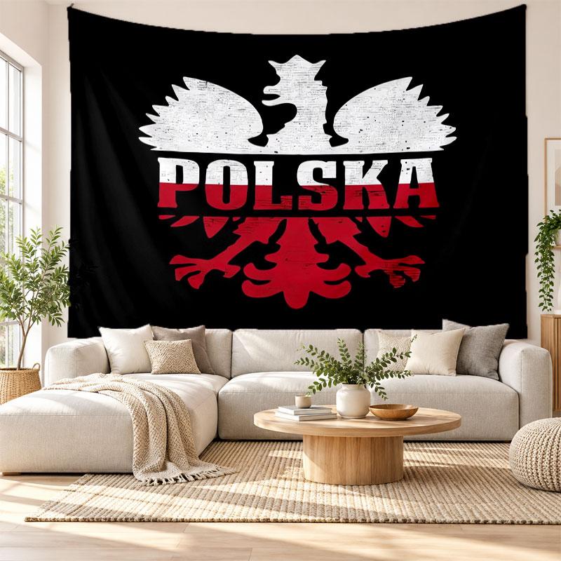 Poland Wall Tapestry, Soft Fabric Wall Hanging, Decorative Backdrop For Bedroom Home Wall Art