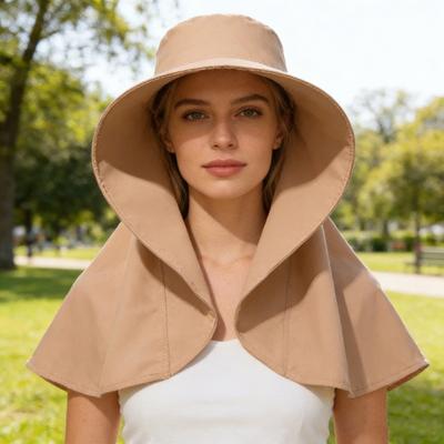 Sonnenhut Hohe Dichte Anti-UV-Gewebe Übergroßer Schal-Stil Sonnenschutzhut Breiter Rand Outdoor-Sportmütze Tägliches Tragen