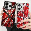 Eddie Van Halen Graphic Guitar Plating Phone Case For Xiaomi Redmi Note 14 15 Pro Plus 13 12 11 11S 11T 10 9S 9 5G Anti-Fall Air