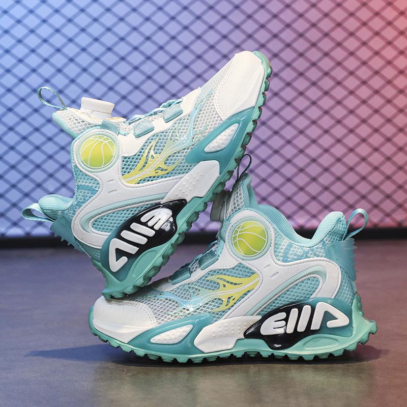 Scarpe da Basket Rosse per Ragazzi Edizione Limitata Anno del Serpente 2025 - Nuovo Stile Autunnale in Rete Traspirante
