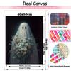 5D DIY Diamond Painting Cross Stitch Ghost Haunted Mountain Manor Dark Academy Gothic Halloween Ghost Cute Home Room Decor