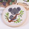 1-piece mouse embroidery DIY punch stitch craft kit (including tools)