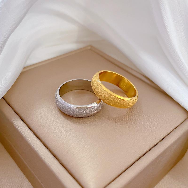 No Fading, Minimalist Geometry, Titanium Steel, Cold Wind Dancing Ring, Men And Women'S Tide Personality Simple Index Finger Ring