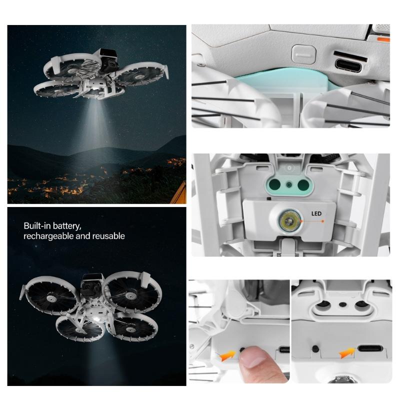 Portable LED Landing Gear Foldable Extension Leg Night Navigation Light Landing Skid for FLIP Drones Accessories