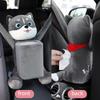 2 In1 Creative Cartoon Car Tissue Box Auto Seat Hanging Type Cute Plush Tissue Holder Armrest Box Plastic Storage Garbage