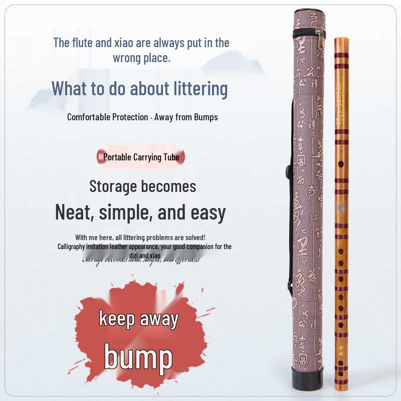 Waterproof Bamboo Flute Storage Bag - Anti-Drying/Damp, Portable Tube for Xiao, Ideal for Students & Beginners