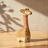 Cute Giraffe Decor for Nursery Wooden Figurine, Cartoon Ornament, Minimalist Animal Hand Painted Crafts Statue, Hand-Painted Desk Shelf Kids