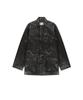 MATIN KIM Faux Leather Safari Jacket In Brown