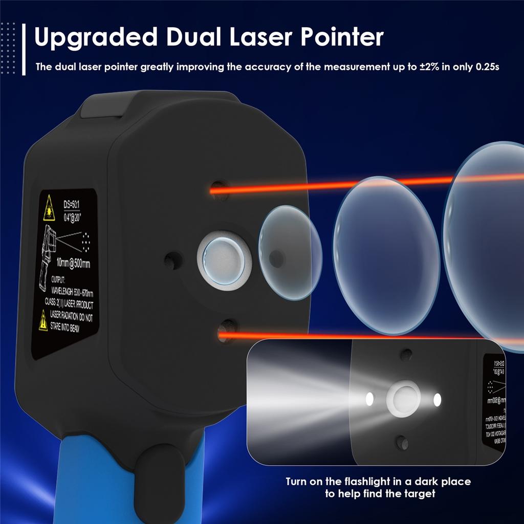 High-Temperature Infrared Thermometers For Steel, Metallurgical And Glass Manufacturing Industries HP-1580C-APP Thermohygrometer