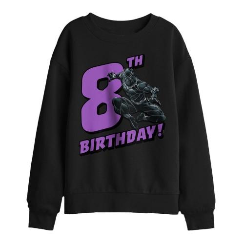 Black Panther Childrens/Kids 8th Birthday Sweatshirt