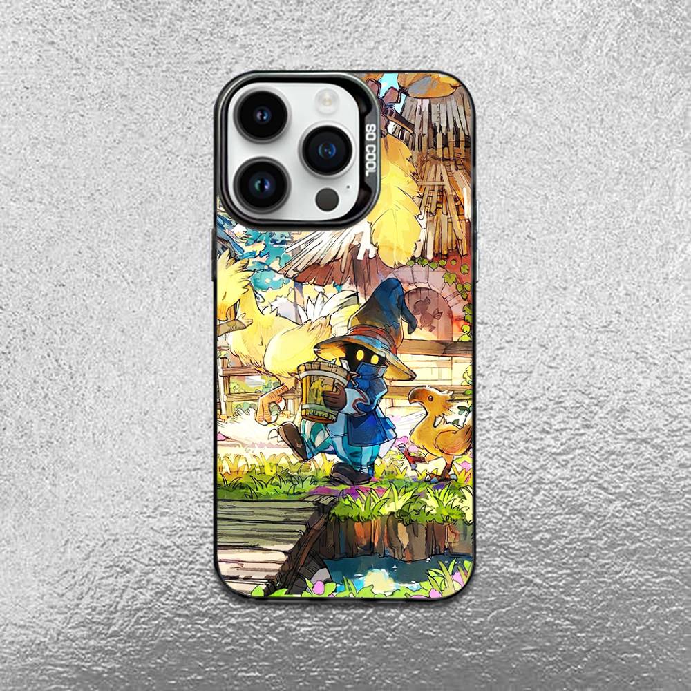 M-Moogle Final Fantasy Vivi Phone Case For iPhone 17,16,Pro,Max,e,15,14,Plus,13,12,Mini,11, Matte Colored Silver Luxury Cover