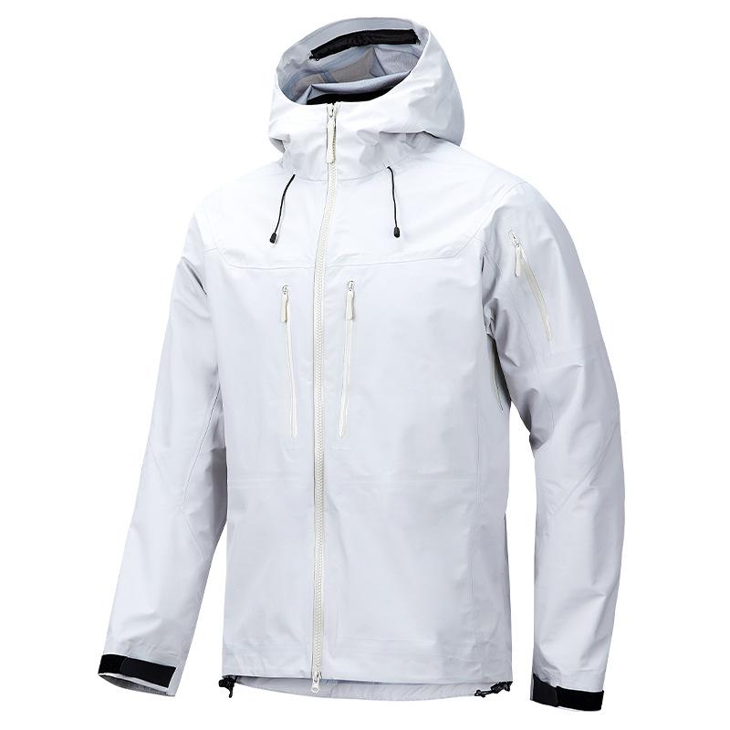Giacca Semplice con Tasche a Doppia Zip, Giacca Sportiva e per il Tempo Libero Primavera e Autunno, Bella Giacca Impermeabile