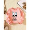 Creative 'Hip-hop Bunny' Print Pullover Sweatshirt, Long Sleeve Casual Tops For Kids Party Daily Holiday Gift