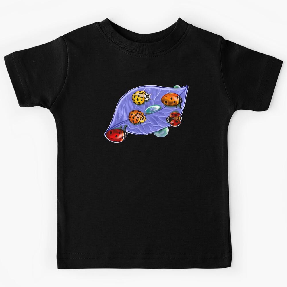 lady bugs on a lavender leaf Kids T-Shirt 110