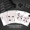 Sex Pillow Couples Sex Toys, Heart Shaped Inflatable Cushion Furniture for Bedroom Dildo Mount, Upsize Wedge with Bondage Cuffs, Cross Strap, Nipple