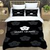 3-Piece M-Mary -Q-Quant- t PrintedDuvet Cover Set – Includes 1 Duvet Cover and 2 Pillowcases; Suitable for Home and Dorm Use