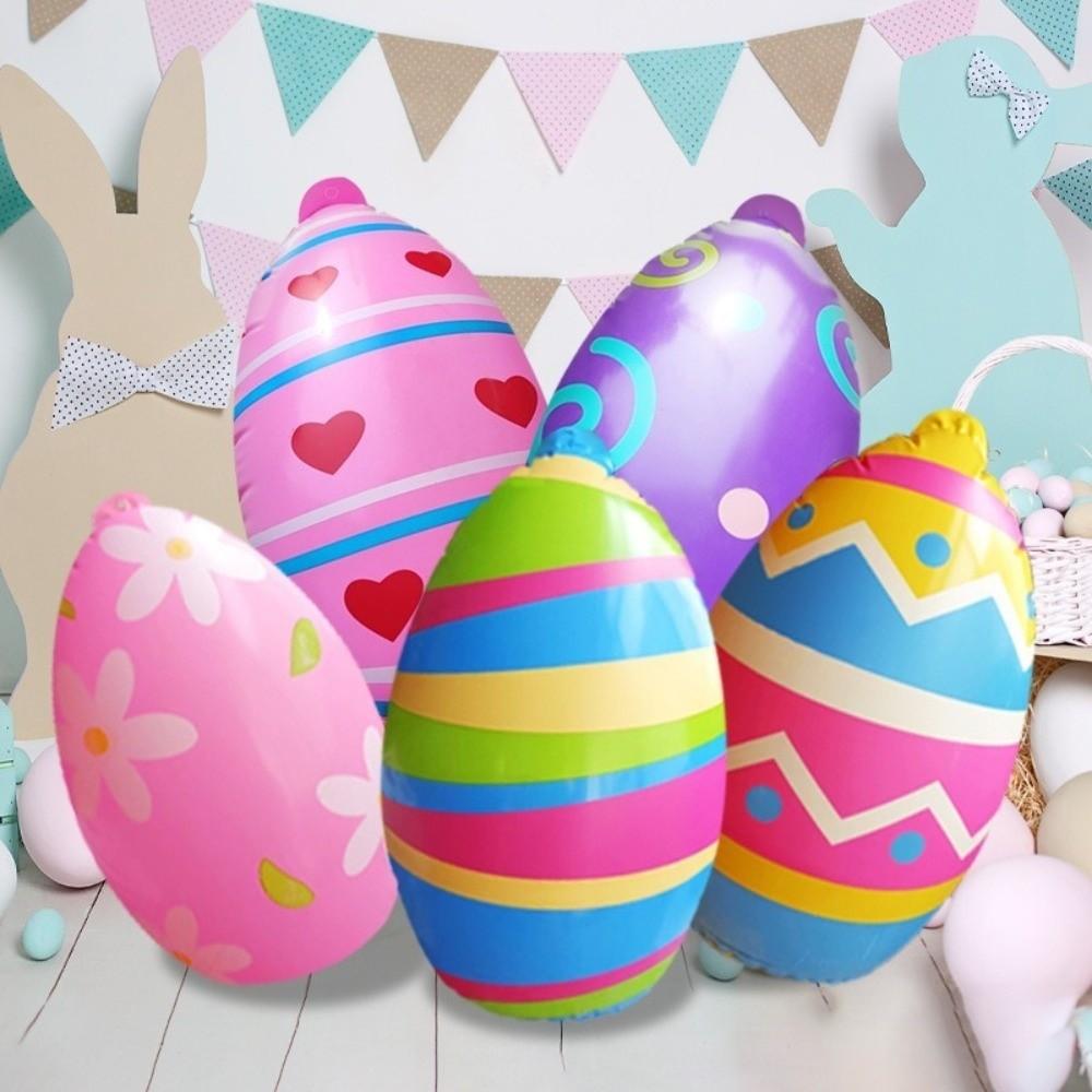 Heavy-Duty Plastic Easter Party Decoration PVC Material Inflatable Easter Egg  Garden Decoration