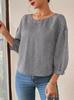 Women's Casual Plaid Seven-Sleeve Pullover Shirt