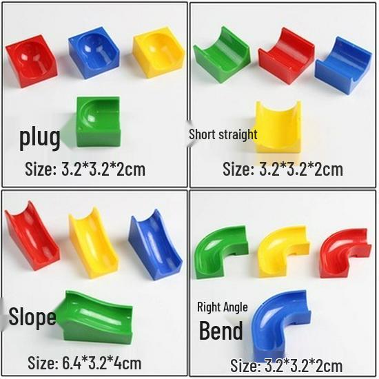 Lego-Compatible Marble Run Track Large Bricks, Toddler Educational Toy for Ages 3-6+