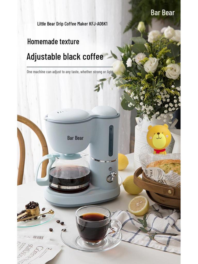Tetera Cafetera de Goteo Bear 600ml, Blanco (KFJ-A06N2) / Azul (KFJ-A06K1)
