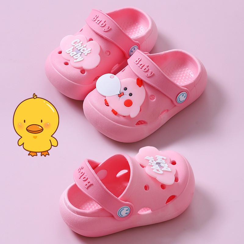Kids Hole Shoes Pvc Breathable Waterproof Sandals With Nonslip Sole For Summer Wear