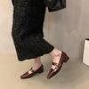 2025 Korean version of fairy style late spring new French retro light mouth single shoes female late Mary Jane shoes temperament low heel