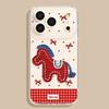 Three-dimensional Pony New Year's Application Apple 17pm Transparent 16promax Soft 15 Sets 14 High-end Female Mobile Phone Case