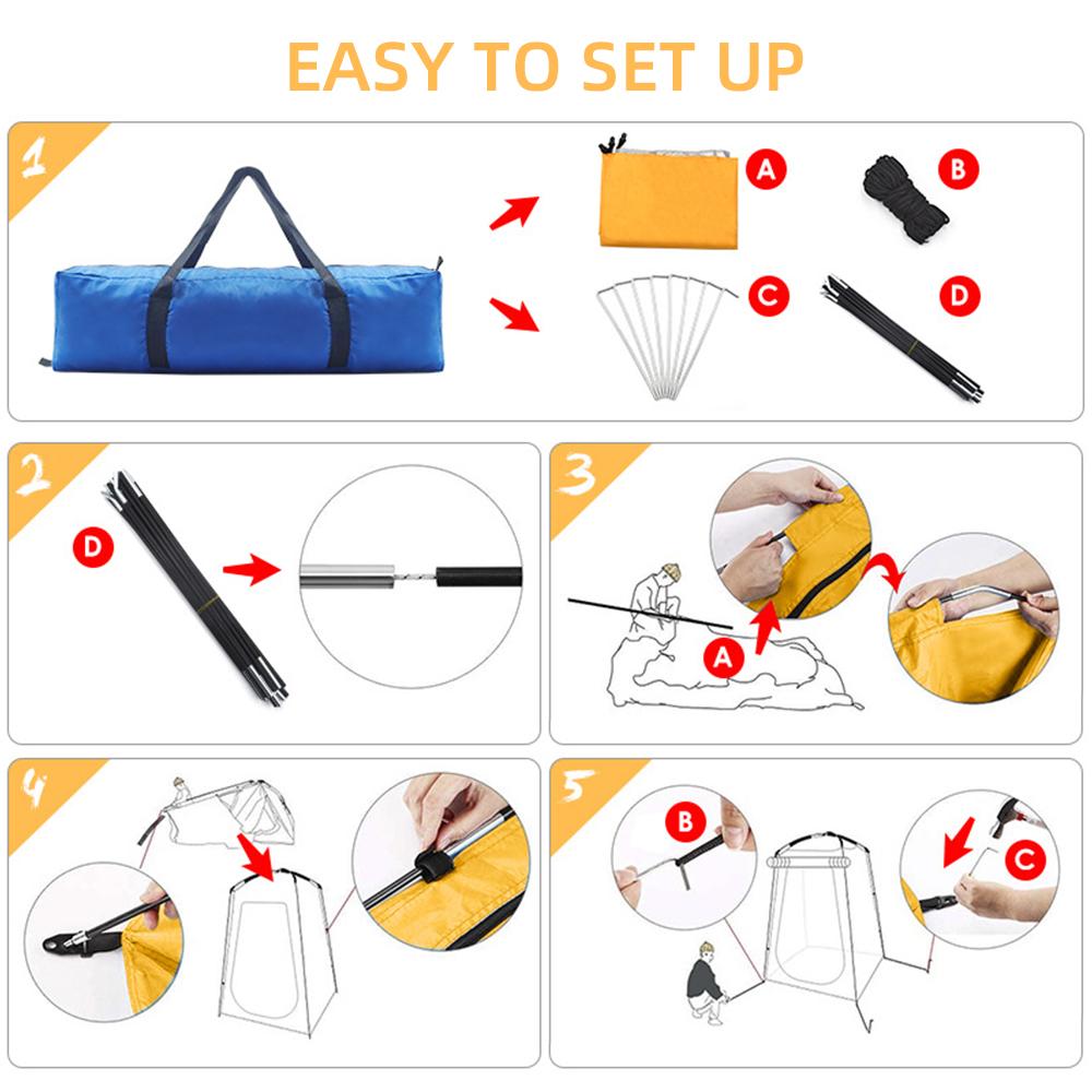 Outdoor Shower Privacy Tent Portable Dressing Changing Room Tent Shelter for Camping Hiking Beach