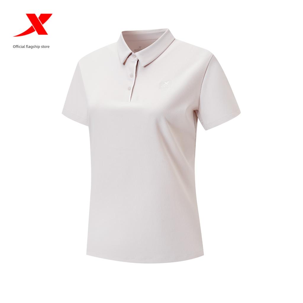 Xtep Polo Shirt Women's Official New Summer Training Women's Fitness Sports Top