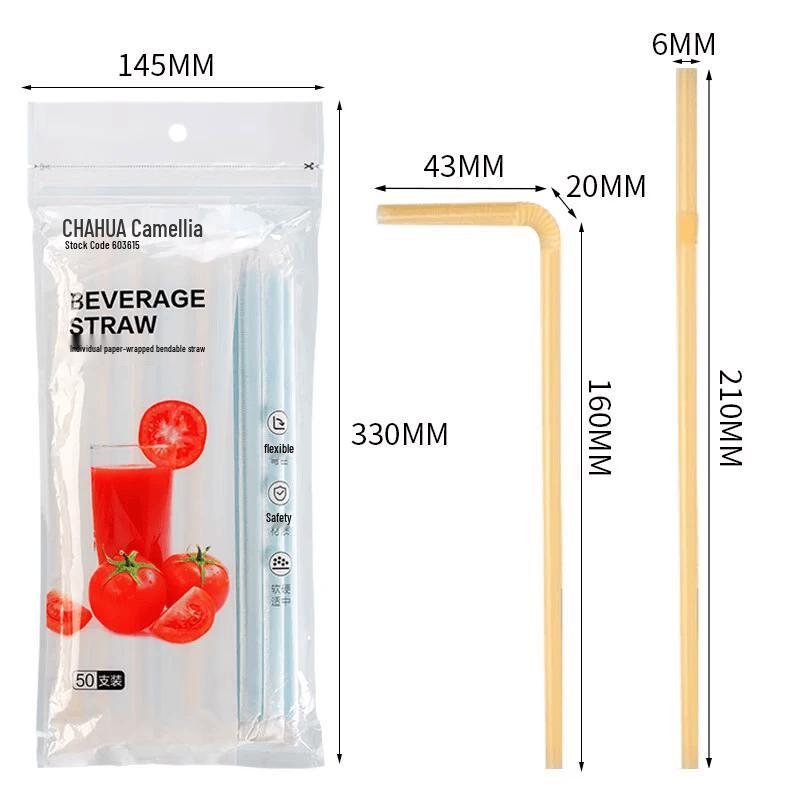 CHAHUA Disposable Drinking Straws