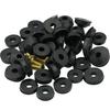 1 Set Faucet Washer Good Sealing Leakproof Wear-Resistant High Toughness Corrosion Resistant Multiple Sizes Flat Beveled Rubber Faucet Washers