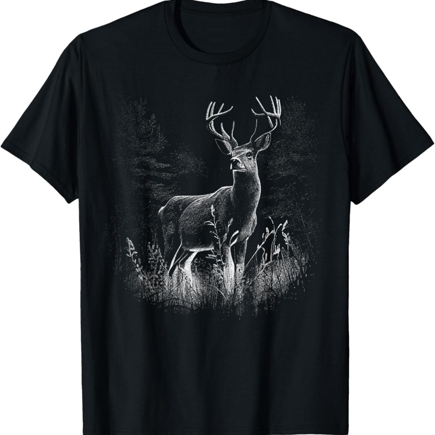Deer in the forest nature animals deer lovers T-Shirt S