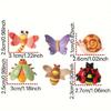 6Pcs Miniature Resin Fridge Magnets Animal Shape Refrigerator Magnets For Children Room And Whiteboard Decoration