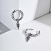 Stainless Steel Waterproof Earrings New Personalized Design Triangle Spearhead Pendant Earrings Trend Hip Hop Rock Party Jewelry