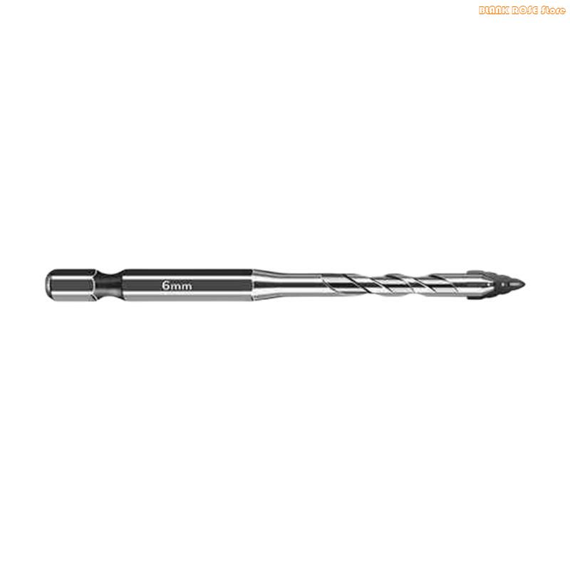 K1AE 6/8/10/12mm Eccentric Drill Bits Four Eccentric Twist Drill Bit Set High Hardness Bevel Tip Serrated Drill Bits