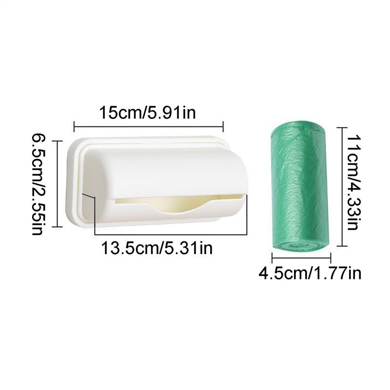 Wandmontierte Müllbeutel-Aufbewahrungsbox Frischhaltefolien-Behälter Müllbeutelhalter Küchen-Plastiktüten-Spender Badezimmer-Organizer