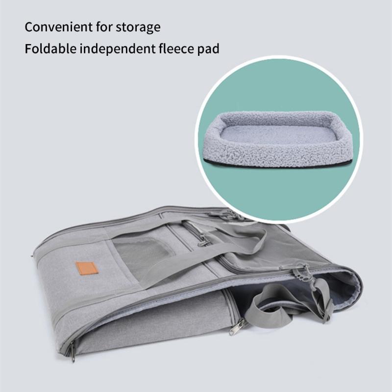 Small Pet Carriers Bag with Ventilated Mesh Window Side Storage Pocket for Commuting and Short Trip Easy to Carry