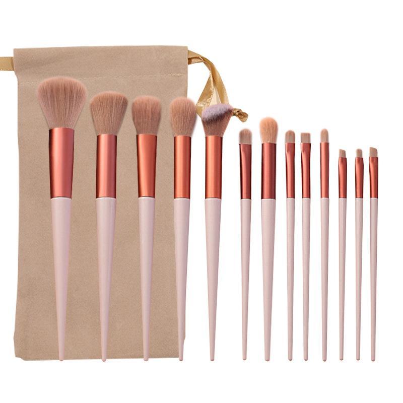 13Pcs Makeup Brush Set Full Function Cosmetic Brushes With Portable Storage Bag For Travel Daily Beauty Makeup