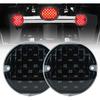 ZYTC 3 1/4" LED Turn Signals Flat PC Lens Style Rear 1156 Red LED Turn Signal Kit For Harley (Not Need Extra Lens)