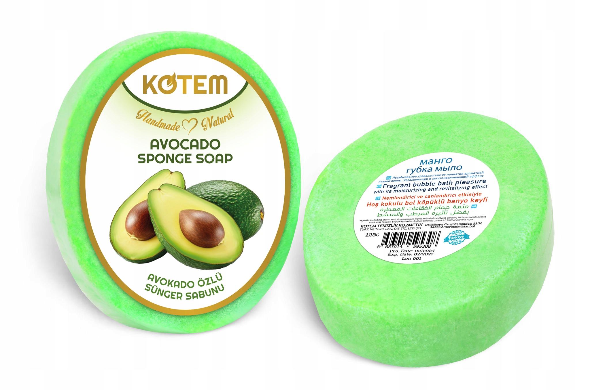 Kotem - Naturseife mit Avocado-Schwamm 125g