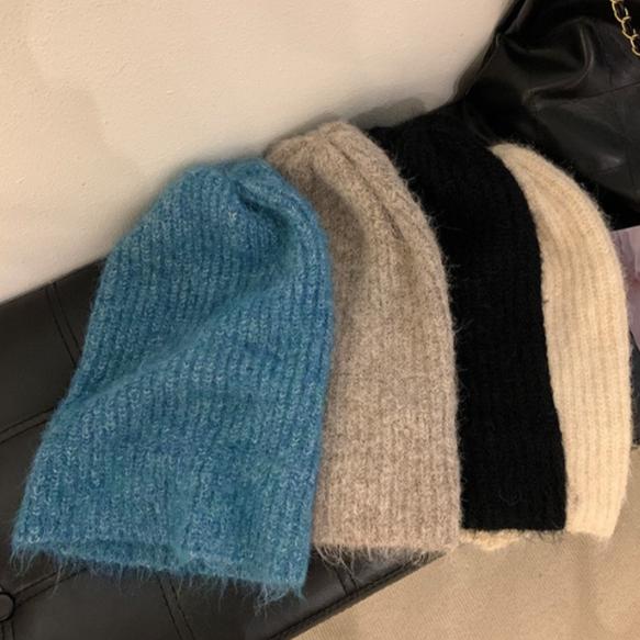 Wool Containing Autumn Winter Yarn Pile Hat Big Head Circumference Versatile Casual Cold Hat Warm Hat Ear Protection Knitted Hat
