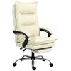 Ergonomic Office Chair Reclining Desk Chair, Footrest, Beige
