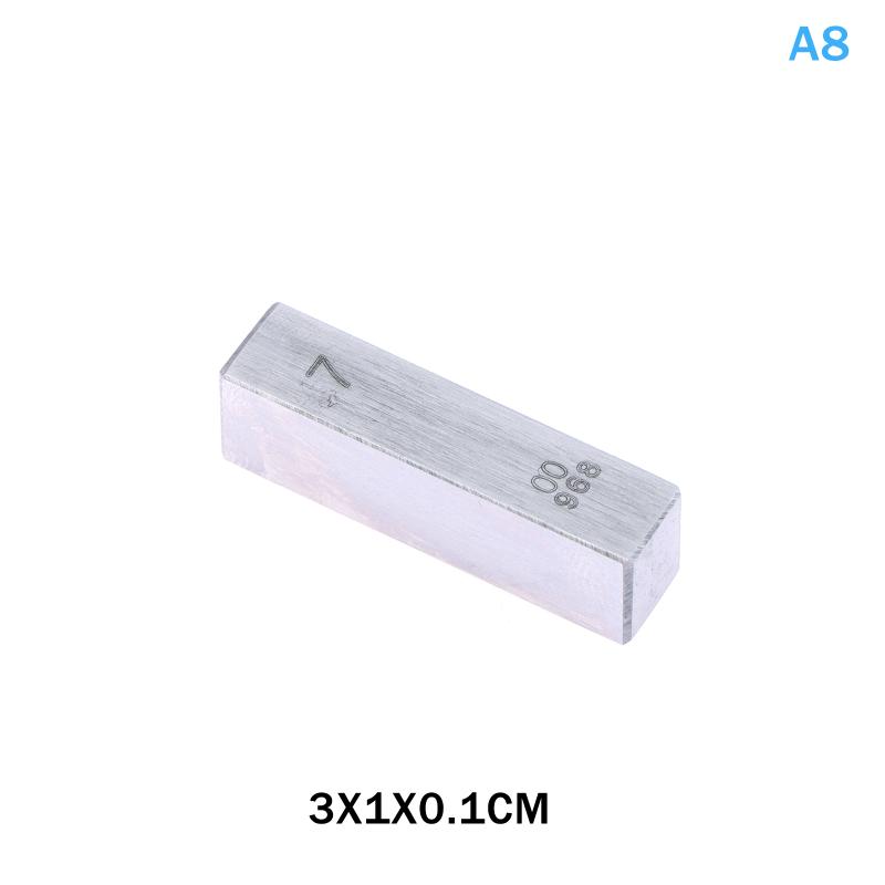 1 Pezzo 0,5/1/23/4/5/6/7/8/9/10 Mm Blocchi Quadro Acciaio Blocchi Calibro Blocchi di Misura Blocchi Quadro Acciaio