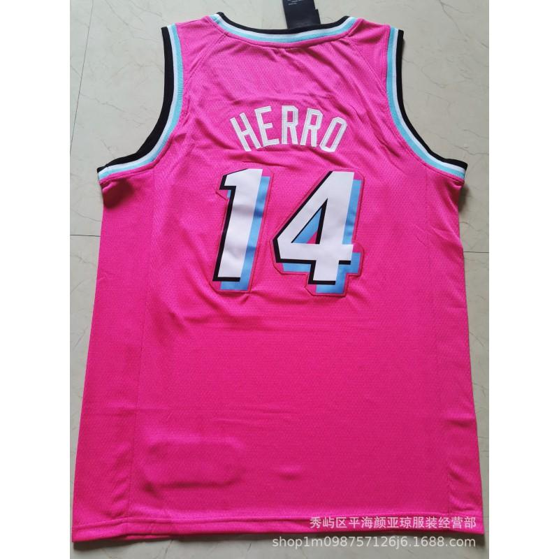 Miami Heat 14 Tyler Herro Bordado Camisa de Basquete Masculino Feminino Respirável Performance Sportswear Outono