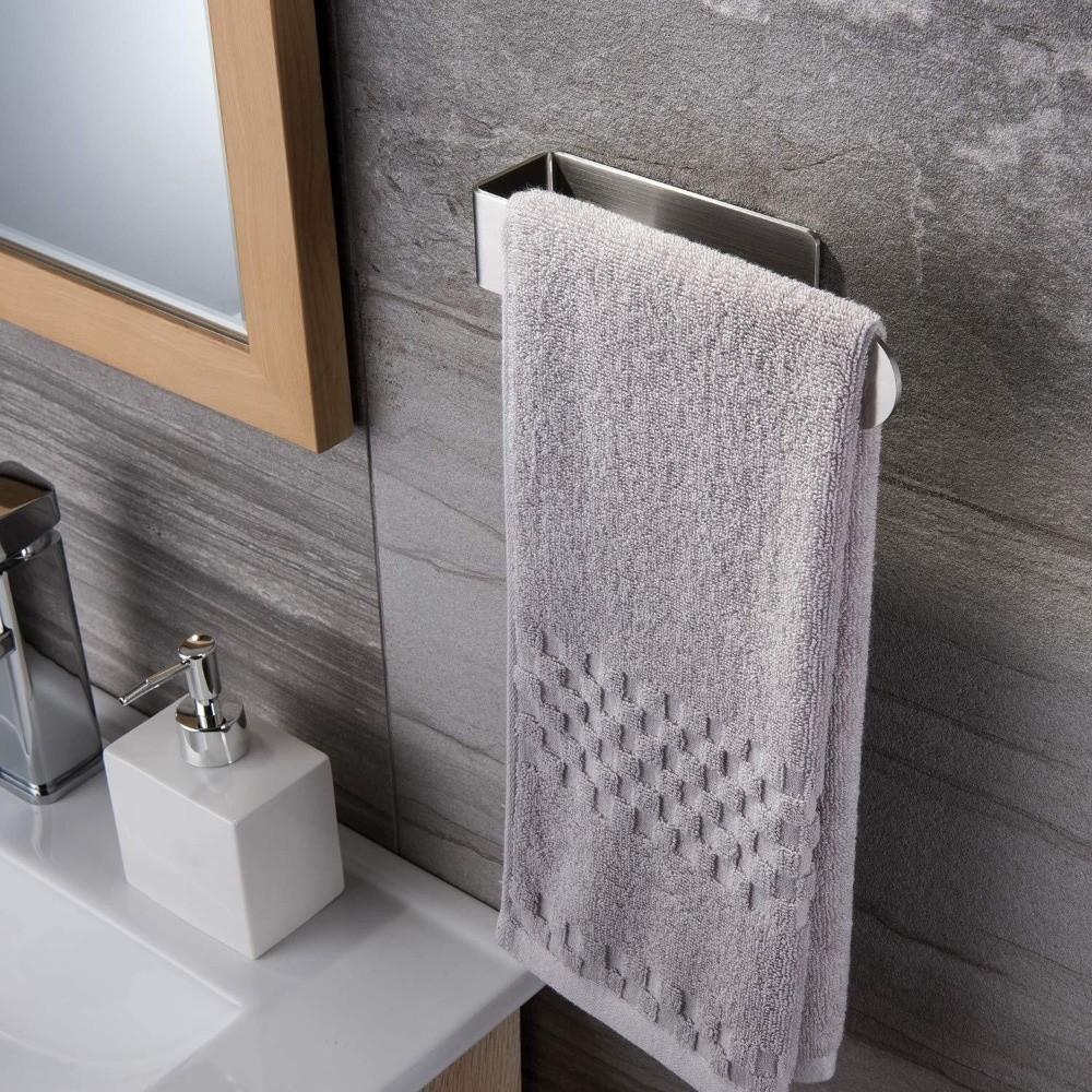 Single Rod Tissue Holder Self-adhesive Bath Towel Hanger Durable Towel Rack  Bathroom