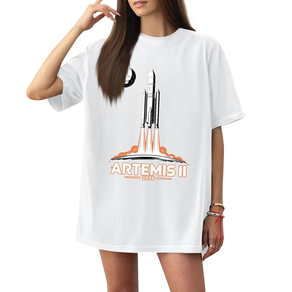 Women's Casual Printed T-Shirt Round Neck Pullover Short Sleeve Top